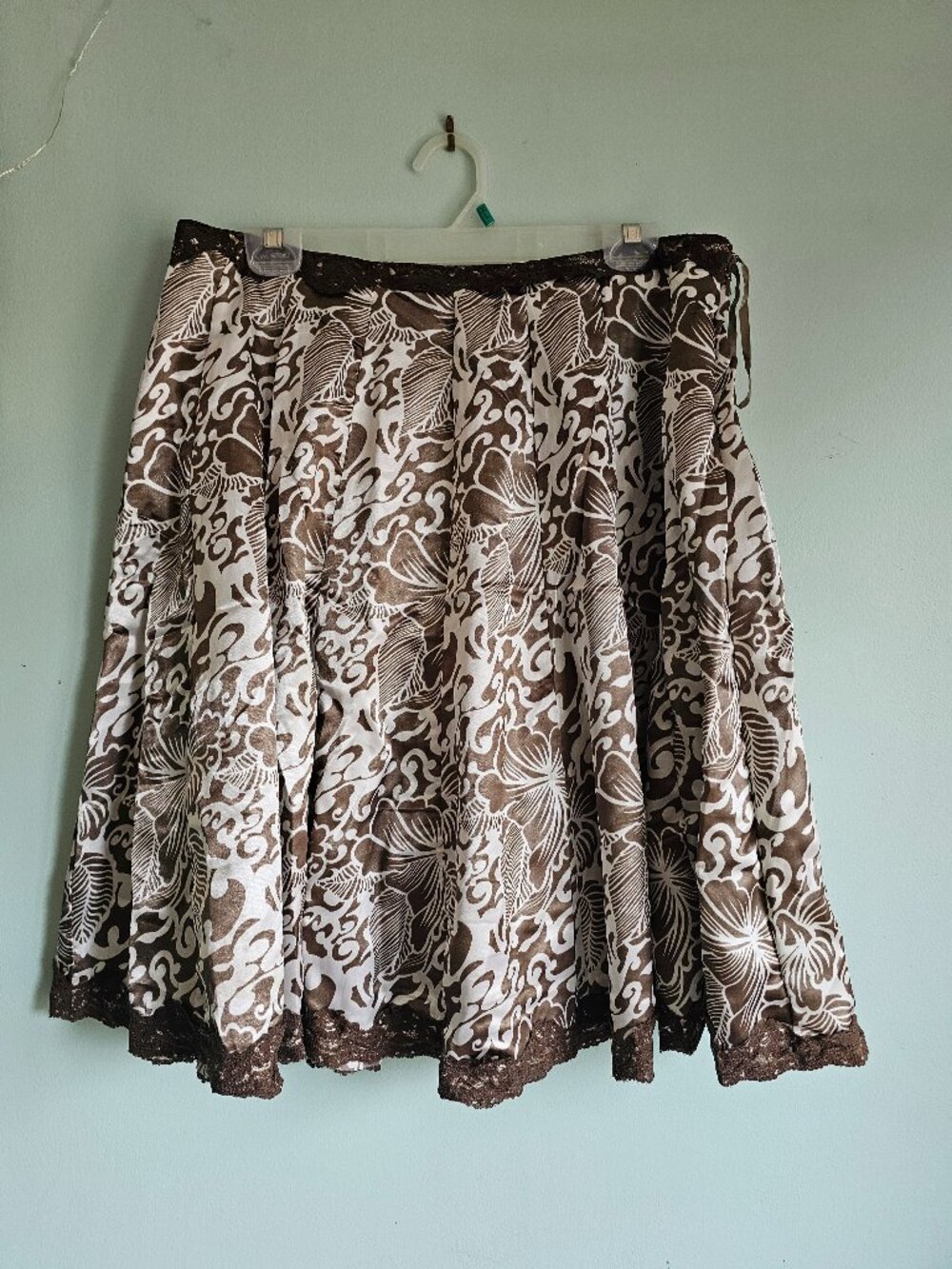 Mix Nouveau Brown Floral Cottagecore Skirt Size L
